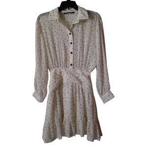 Zara White Polka Dot Mini Dress